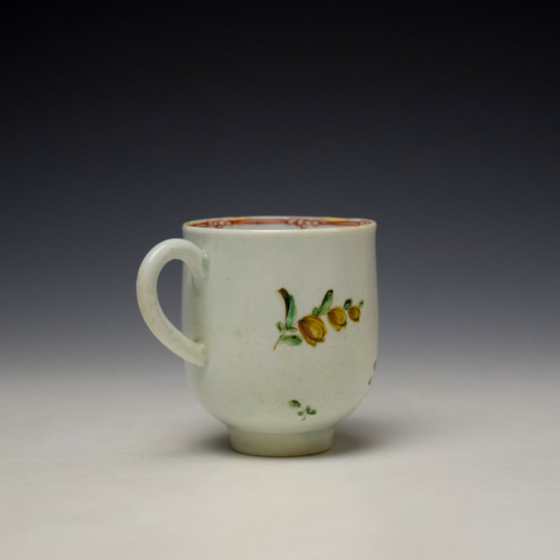 Liverpool John Pennington Floral Pattern Coffee Cup c1770-75 (3)