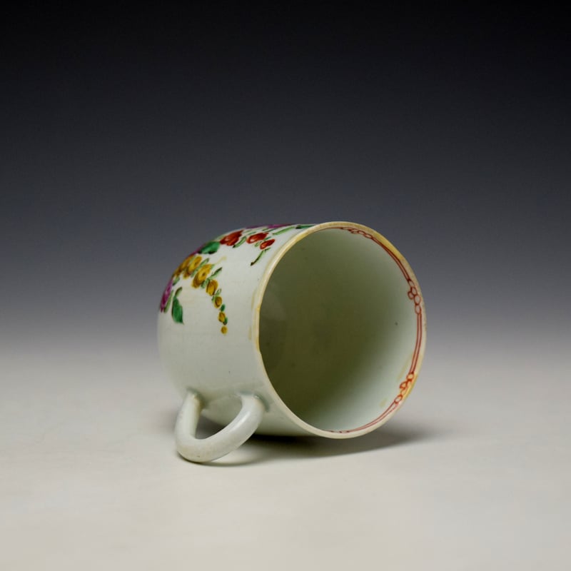 Liverpool John Pennington Floral Pattern Coffee Cup c1770-75 (4)