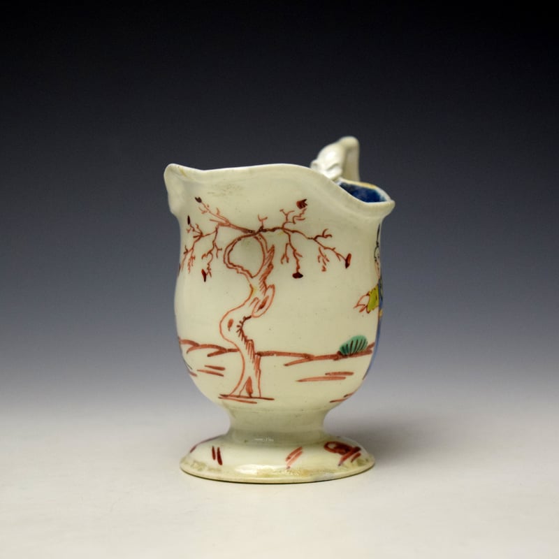 Liverpool John Pennington Scolding Woman Pattern Helmet Shaped Jug c1775 (2)