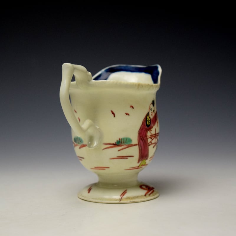 Liverpool John Pennington Scolding Woman Pattern Helmet Shaped Jug c1775 (5)