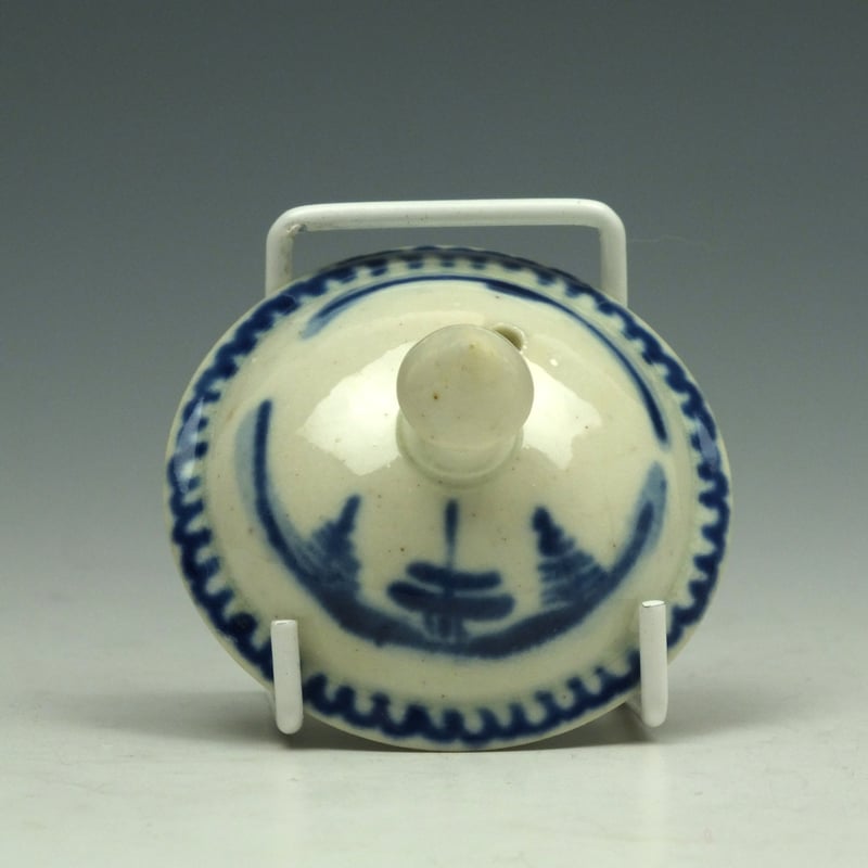 Liverpool John Pennington House Fence and Willow Pattern Toy Teapot c1775-85 (11)