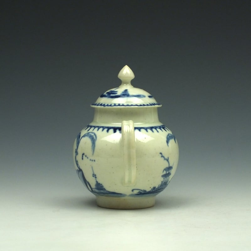 Liverpool John Pennington House Fence and Willow Pattern Toy Teapot c1775-85 (7)