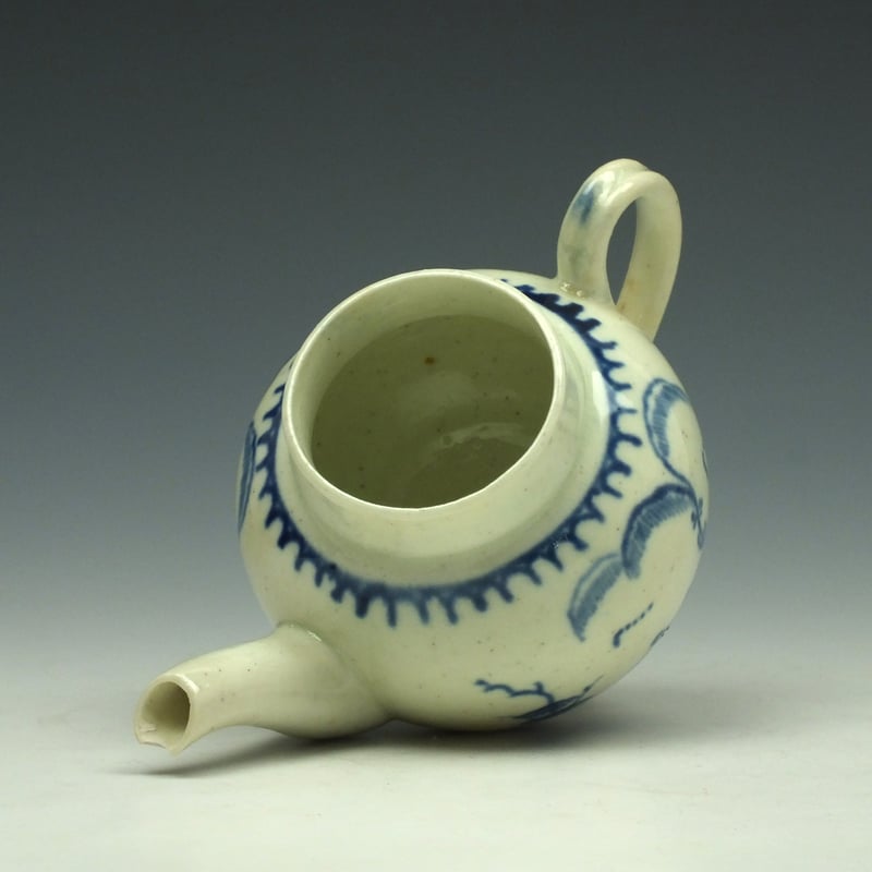 Liverpool John Pennington House Fence and Willow Pattern Toy Teapot c1775-85 (9)