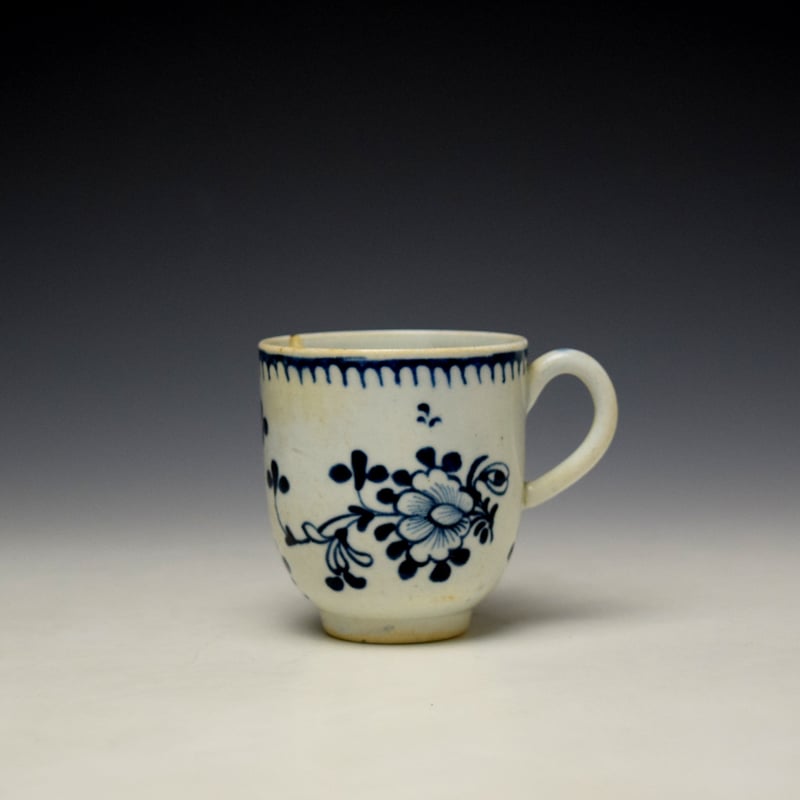 Liverpool, James Pennington Profile Bud Pattern Coffee Cup c1765