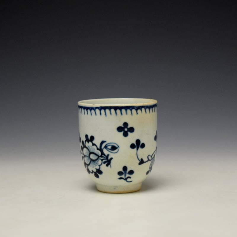 Liverpool James Pennington Profile Bud Pattern Coffee Cup c1765 (2)