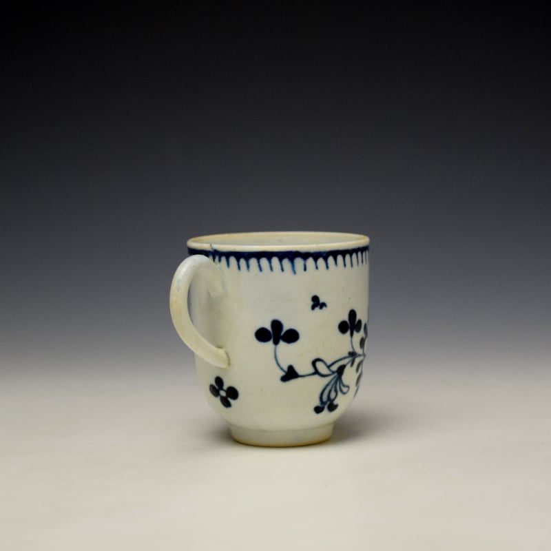 Liverpool James Pennington Profile Bud Pattern Coffee Cup c1765 (4)