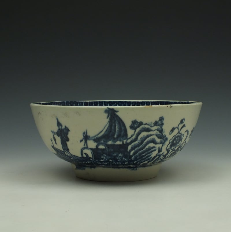Liverpool John Pennington Fisherman Pattern Slop Bowl c1775-85 (38)