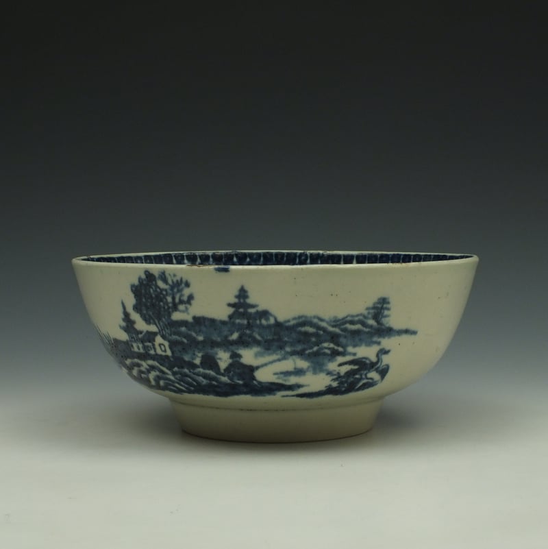 Liverpool John Pennington Fisherman Pattern Slop Bowl c1775-85 (40)