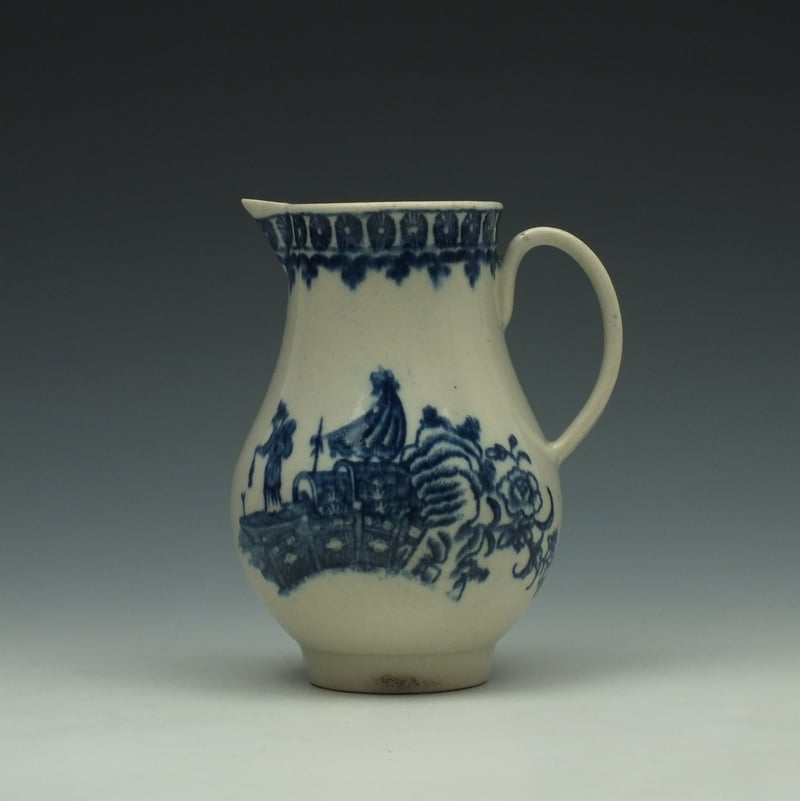 Liverpool John Pennington Fisherman Pattern Sparrow Beak Jug c1775-85 (31)