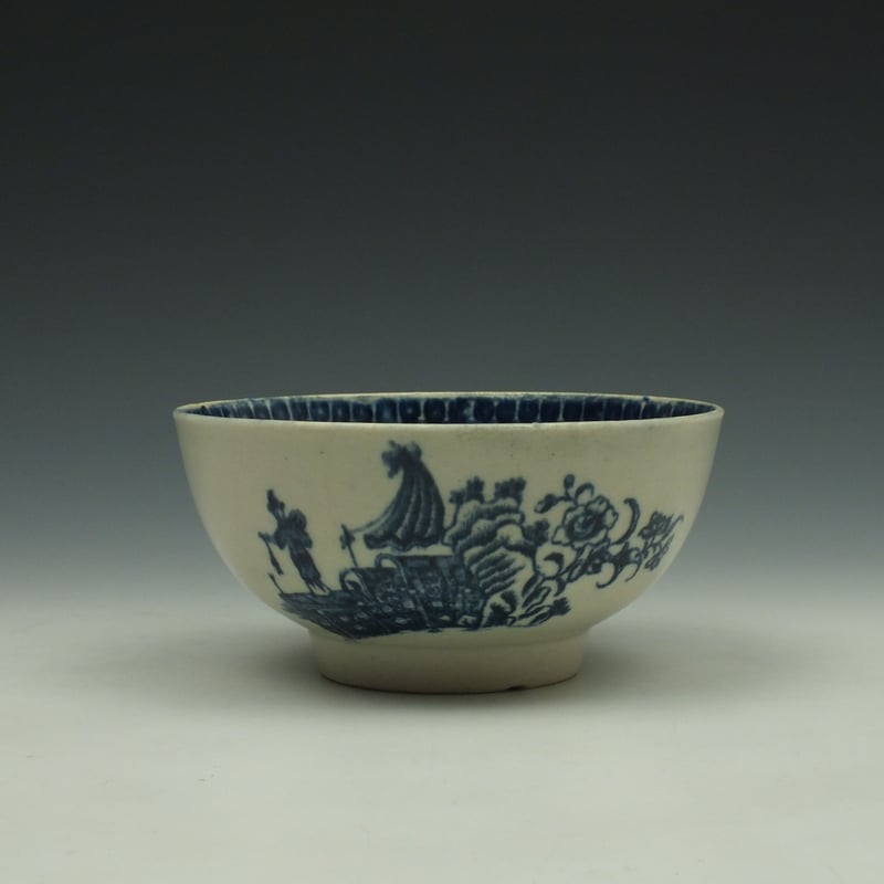 Liverpool John Pennington Fisherman Pattern Sugar Bowl c1775-85 (31)