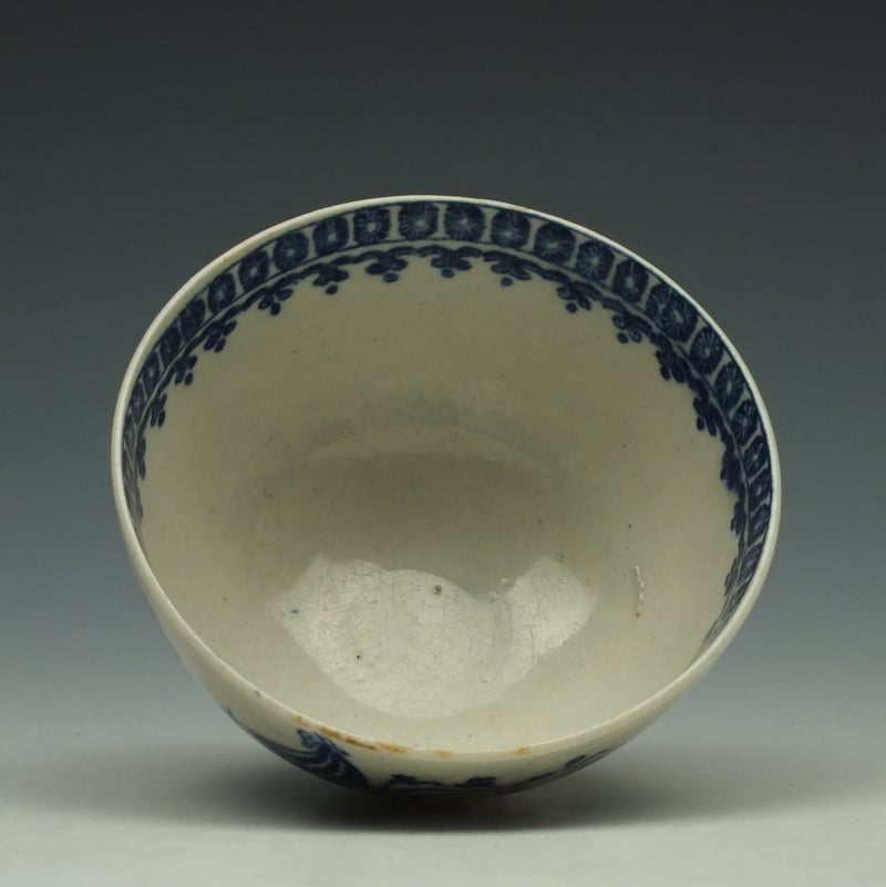 Liverpool John Pennington Fisherman Pattern Teabowl and Saucer c1775-85 (30)