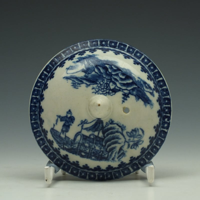 Liverpool John Pennington Fisherman Pattern Teapot and cover c1775-85 (23)