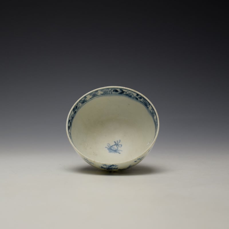 Lowestoft Long Bridge and House Pattern Teabowl c1770-80 (5)