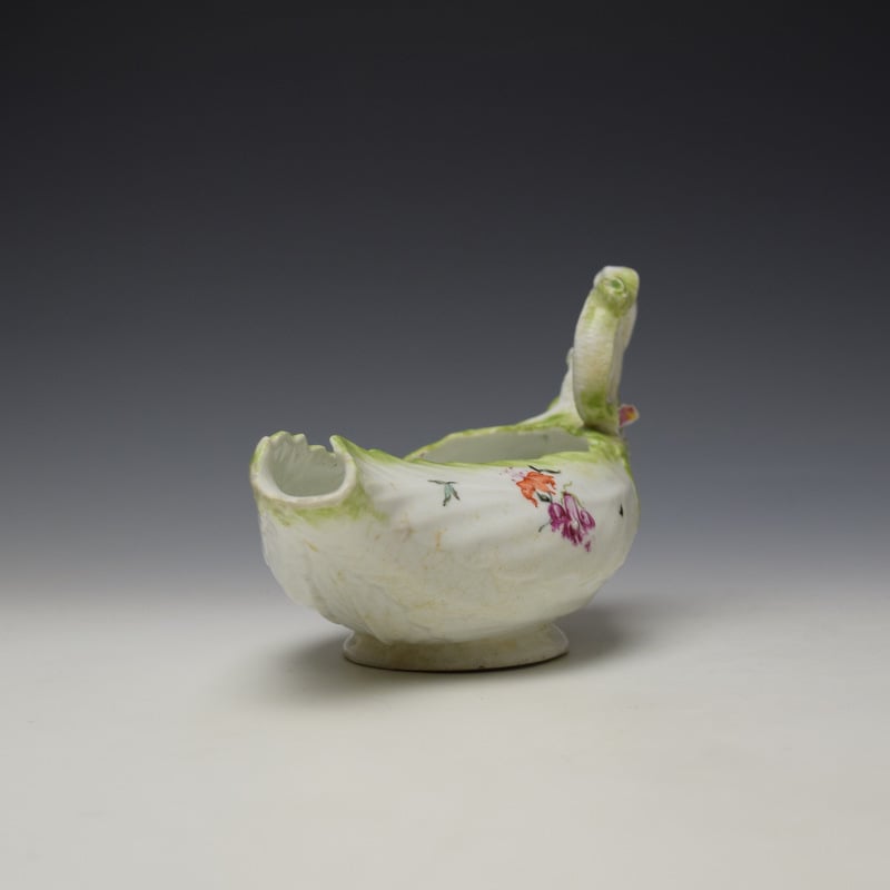 Longton Hall Cos Moulded Sauceboat c1755 (2)