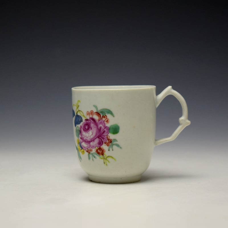 Longton Hall Floral Pattern Coffee Cup c1756-60 (1)