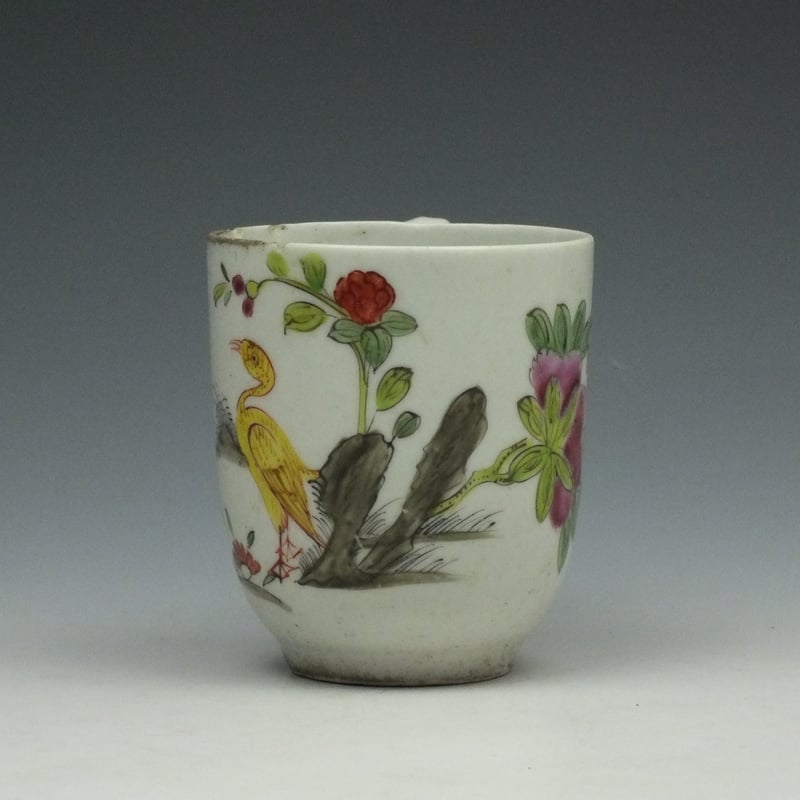 Longton Hall Goose Pattern Coffee Cup c1756-60 (2)