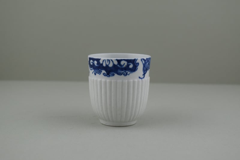 Longton Hall Ribbed Coffee cup, C1749-60. b