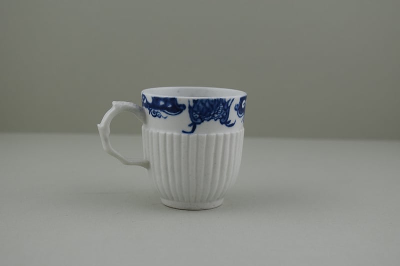 Longton Hall Ribbed Coffee cup, C1749-60. d