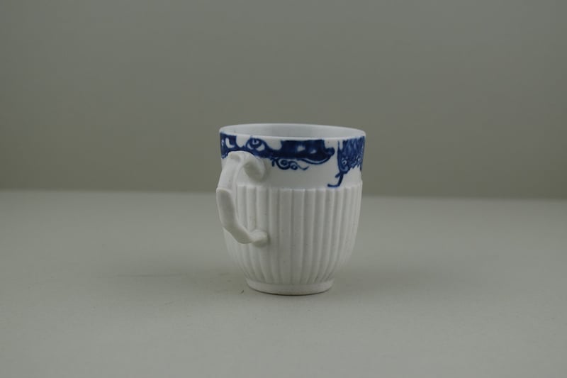 Longton Hall Ribbed Coffee cup, C1749-60. e