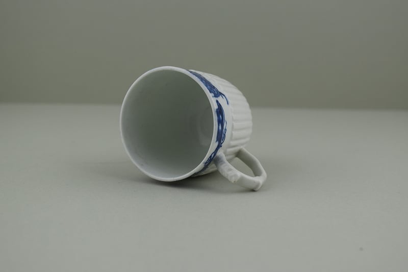 Longton Hall Ribbed Coffee cup, C1749-60. g
