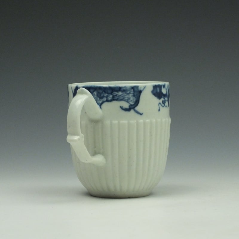 Longton Hall Ribbed Lamberquin Border Pattern Coffee Cup c1755-58 (4)