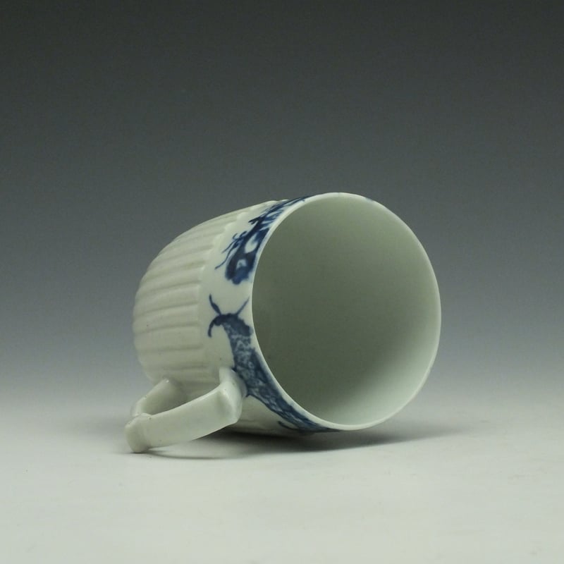 Longton Hall Ribbed Lamberquin Border Pattern Coffee Cup c1755-58 (8)