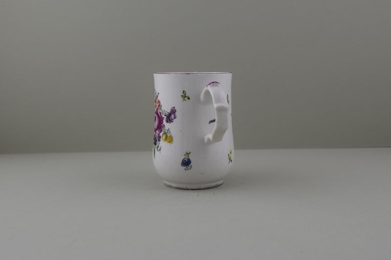 Longton Hall Trembly Rose Painter Mug, C1754. f