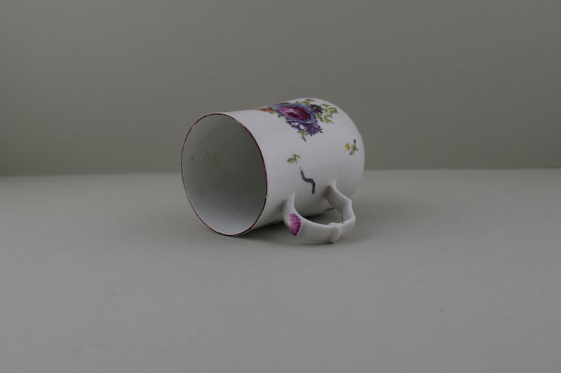 Longton Hall Trembly Rose Painter Mug, C1754. g