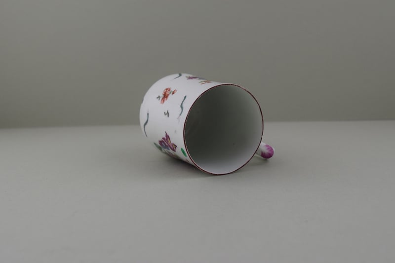 Longton Hall Trembly Rose Painter Mug, C1754. h