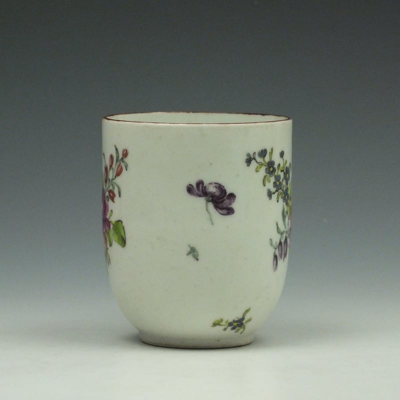 Longton Hall Trembly Rose Pattern Coffee Cup c1755 (2)