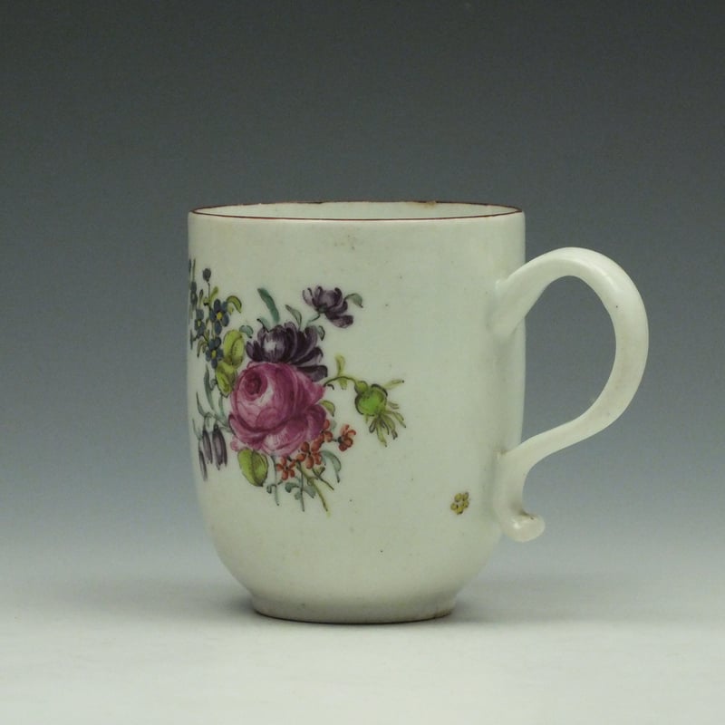 Longton Hall Trembly Rose Pattern Coffee Cup c1755 (5)