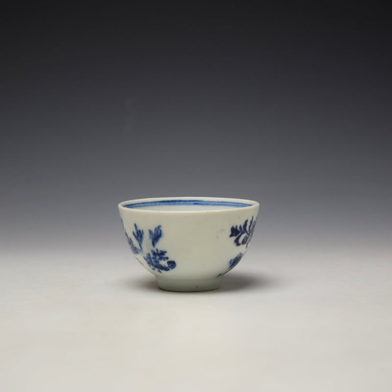 Lowestoft Fence Pattern Child Sized Teabowl and Saucer c1770-80 - Image 4