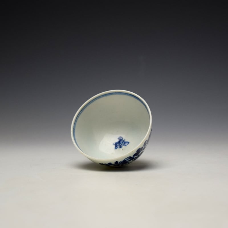 Lowestoft Fence Pattern Child Sized Teabowl and Saucer c1770-80 - Image 7