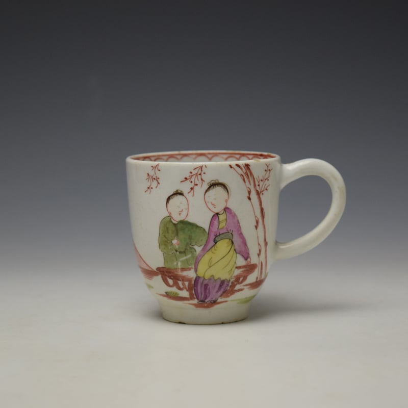 Mandarin Chinese Lovers Pattern Coffee Cup c1785-95