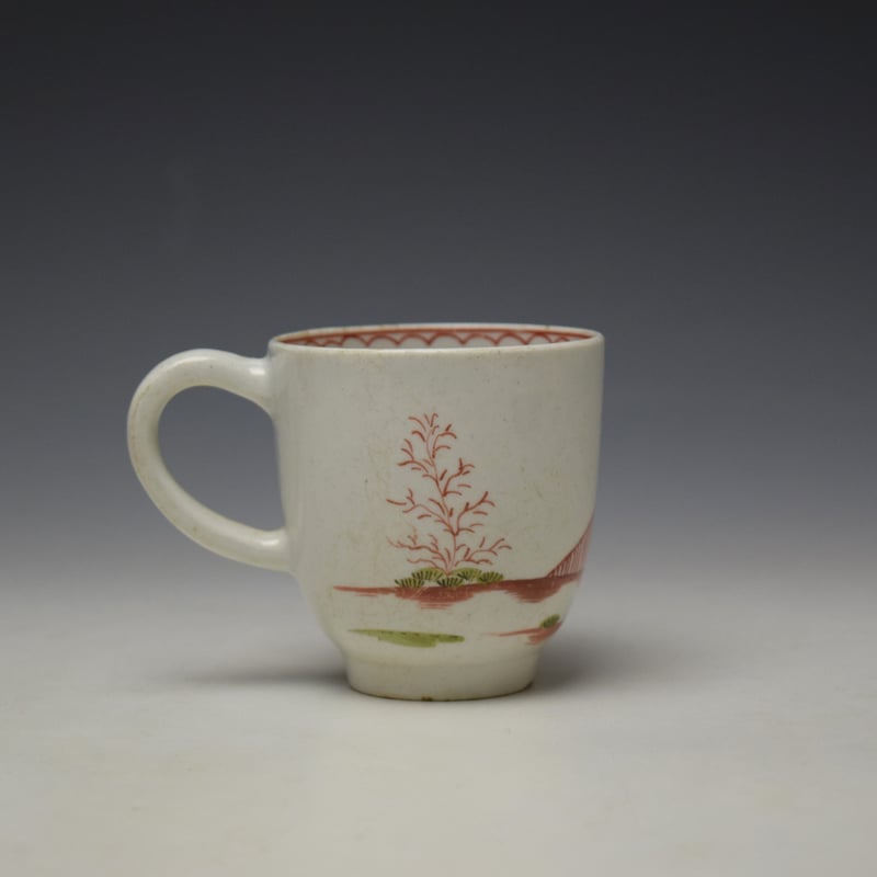 Lowestoft Mandarin Chinese Lovers Pattern Coffee Cup c1785-95 (3)