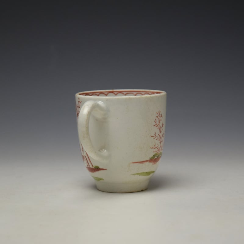Lowestoft Mandarin Chinese Lovers Pattern Coffee Cup c1785-95 (4)