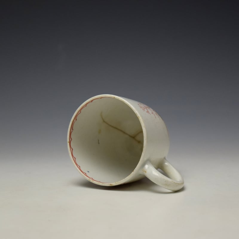 Lowestoft Mandarin Chinese Lovers Pattern Coffee Cup c1785-95 (6)