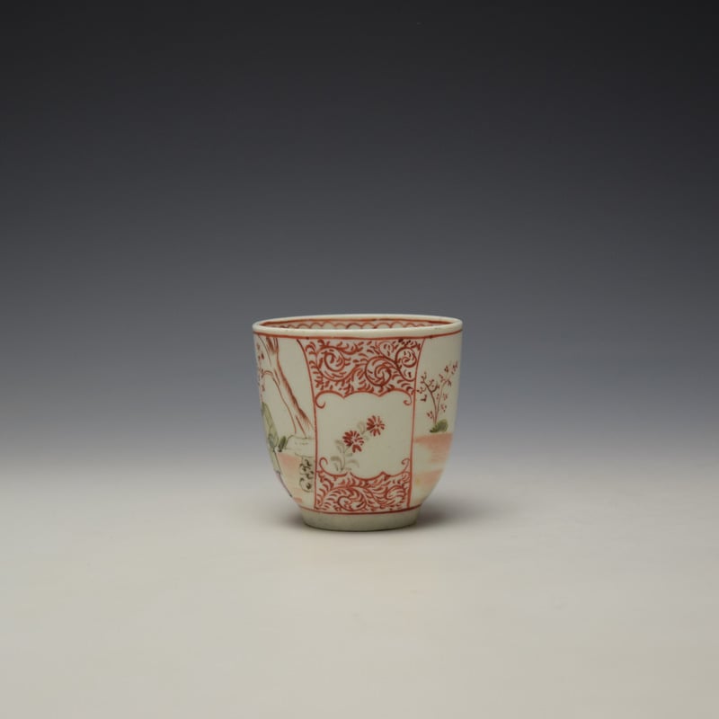 Lowestoft Mandarin Conversation Pattern Coffee Cup c1785-90 (2)