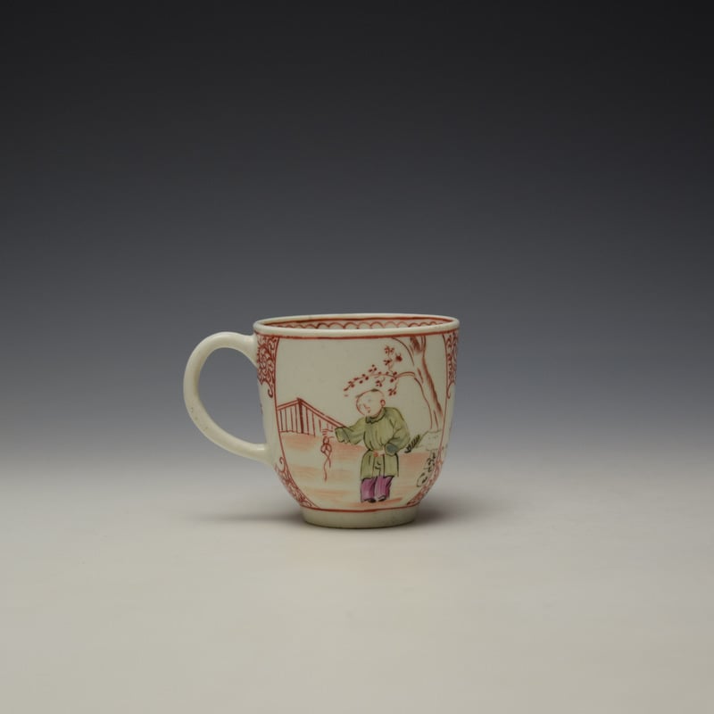 Lowestoft Mandarin Conversation Pattern Coffee Cup c1785-90 (3)