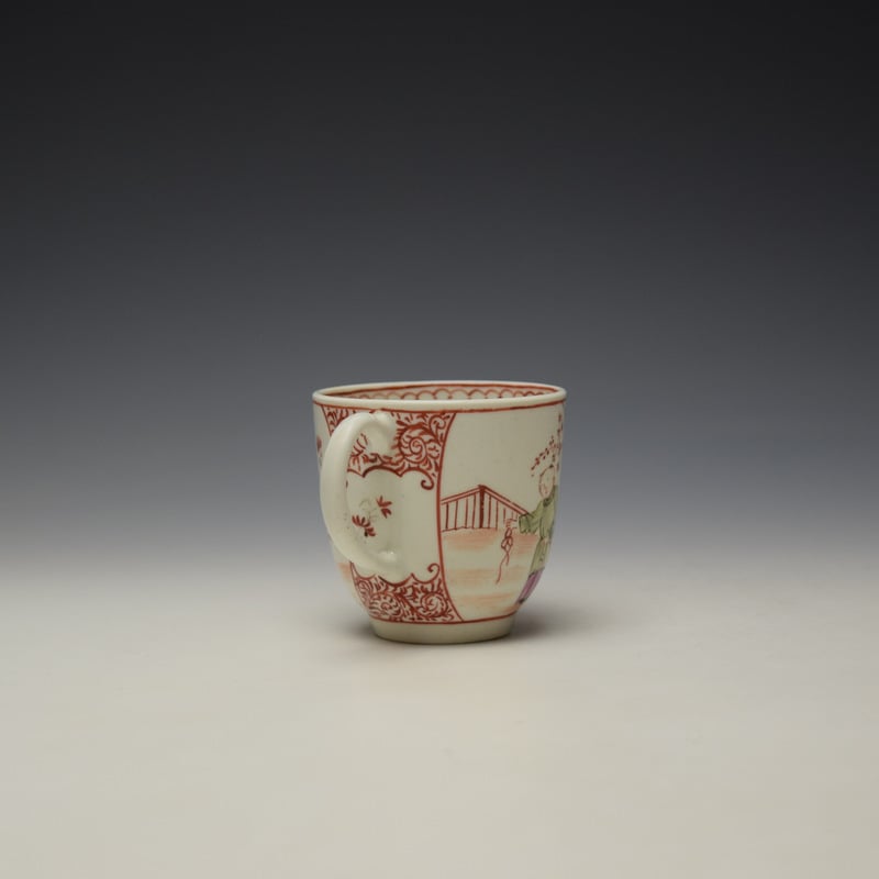 Lowestoft Mandarin Conversation Pattern Coffee Cup c1785-90 (4)