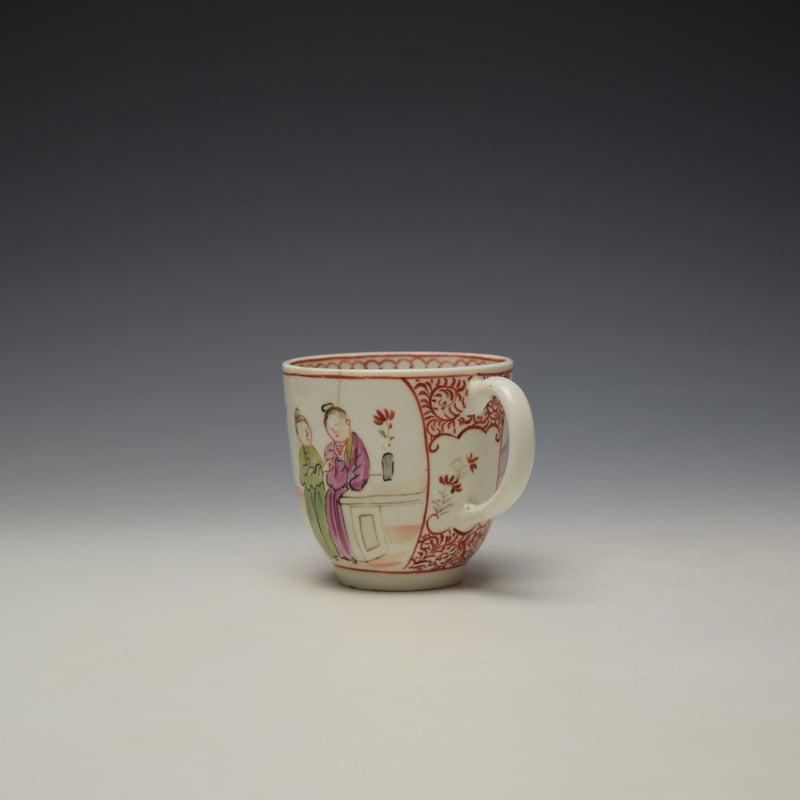Lowestoft Mandarin Conversation Pattern Coffee Cup c1785-90 (5)