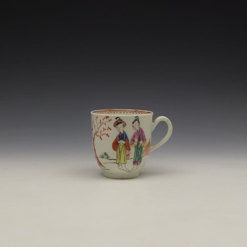 Mandarin Lady and Creel Pattern Coffee Cup c1780 Vanzoi Lin Collection