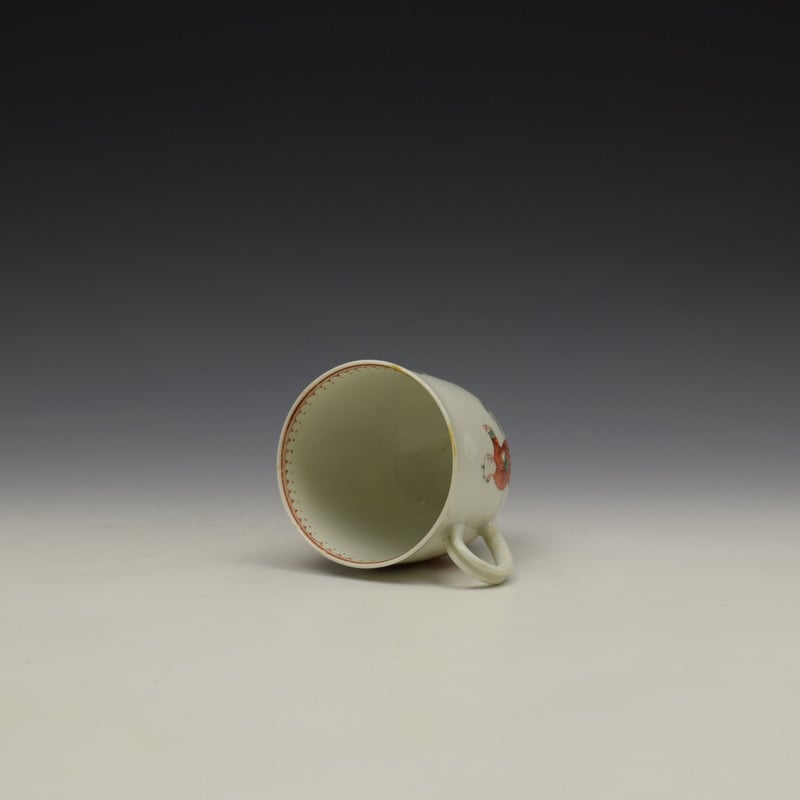 Worcester Mandarin Lady and Creel Pattern Coffee Cup c1780 (6)