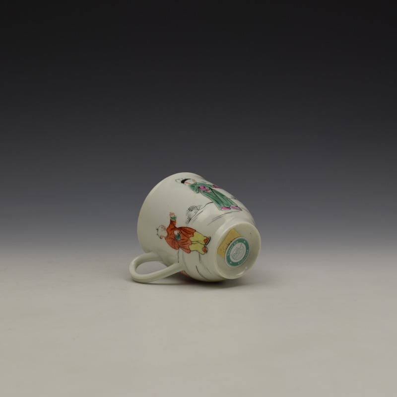 Worcester Mandarin Lady and Creel Pattern Coffee Cup c1780 (7)