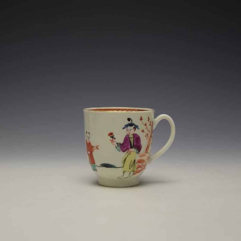 Mandarin Lady Holding Flowers Pattern Coffee Cup c1770-75 Vanzoi Lin Collection