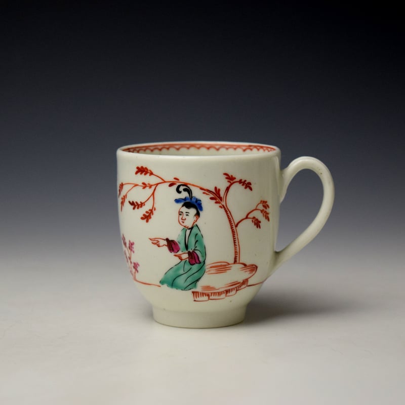 Mandarin Lady In a Garden Pattern Coffee Cup c1770-75