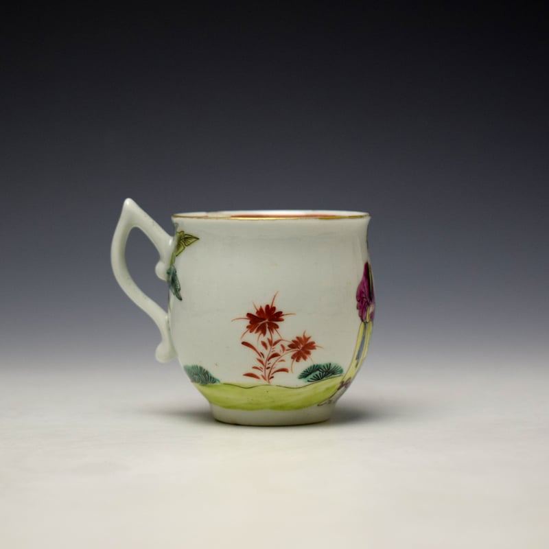 Worcester Mandarin Pattern Bell Shaped Coffee Cup c1765-70 (3)