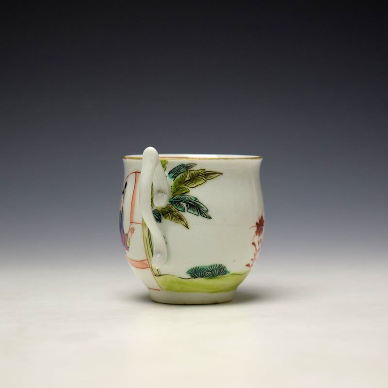 Worcester Mandarin Pattern Bell Shaped Coffee Cup c1765-70 (4)