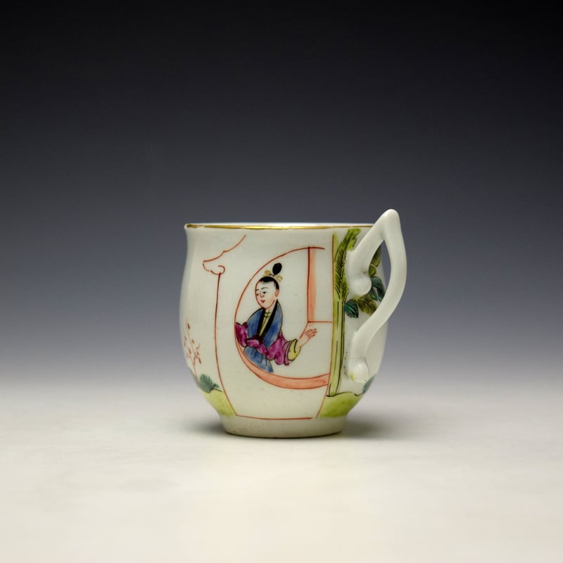 Worcester Mandarin Pattern Bell Shaped Coffee Cup c1765-70 (5)