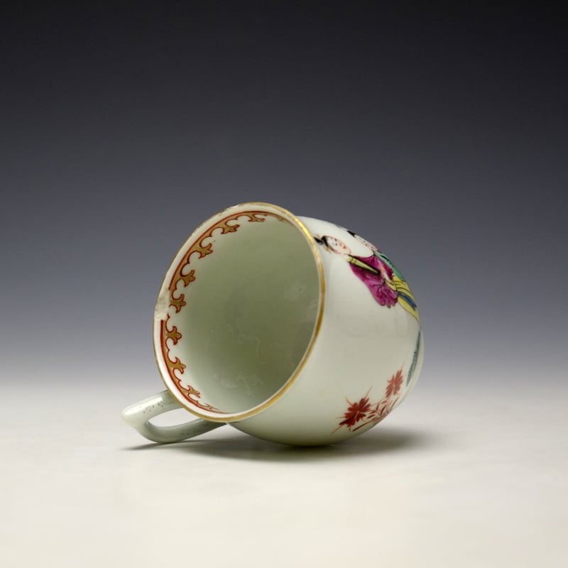Worcester Mandarin Pattern Bell Shaped Coffee Cup c1765-70 (7)